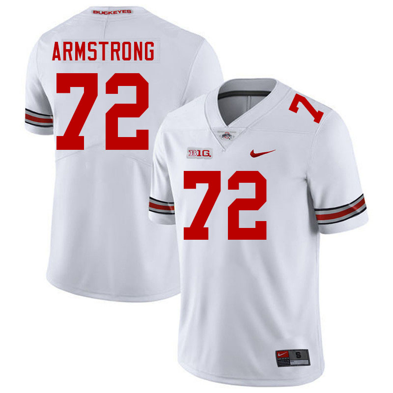 Men #72 Deontae Armstrong Ohio State Buckeyes College Football Jerseys Stitched-White